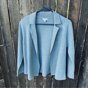 J. Jill Double-Knit Cropped Cardigan Sweater Sz S